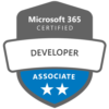 Microsoft 365 Certified: Developer Associate badge