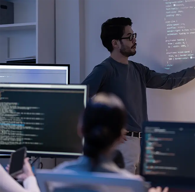 Shinetech engineer working on business software and AI systems